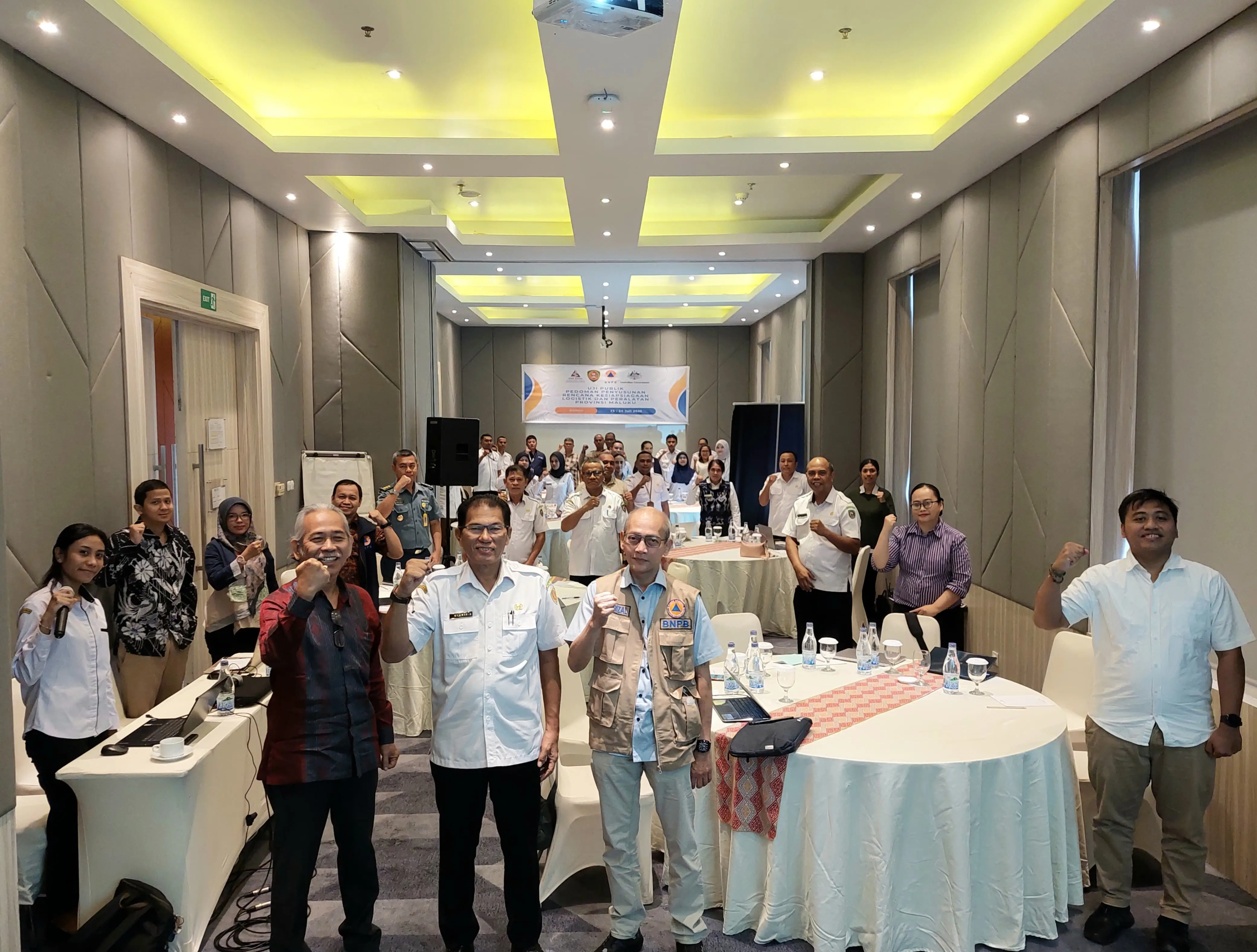 BNPB Bersama Forkopimda Maluku Gelar Uji Publik Rencana Kesiapsiagaan Logistik dan Peralatan di Ambon